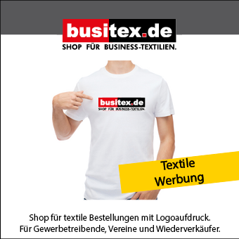 busitex.de Textilienonlineshop für Wiederverkäufer mit Bedruckungsservice.